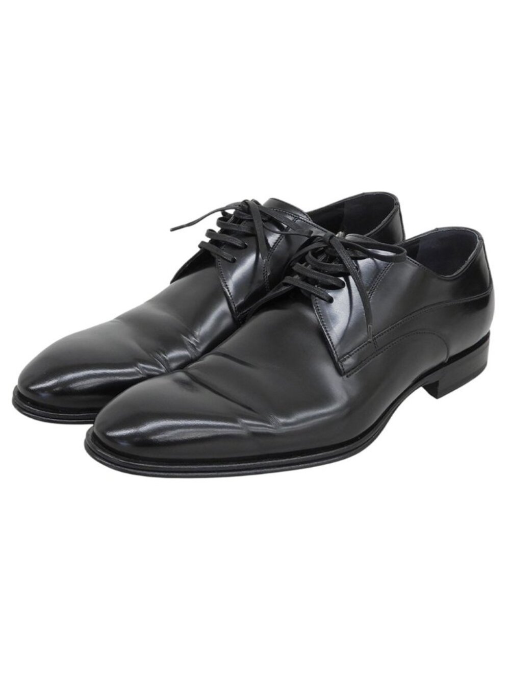 Dolce & Gabbana Leather Plain Toe Dress Shoes Black 6